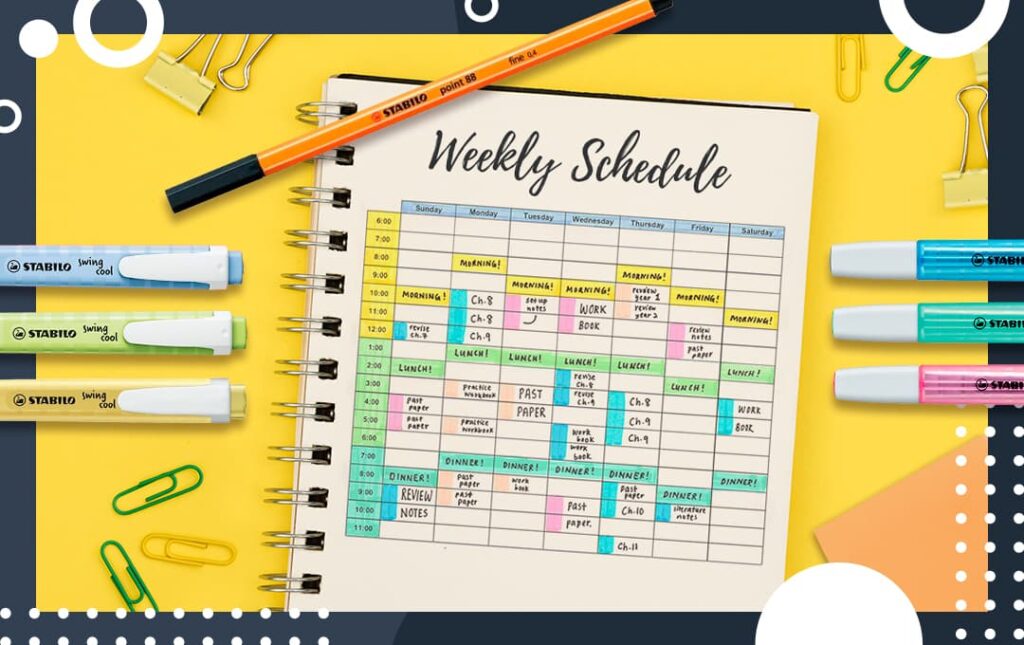 weekly schedule