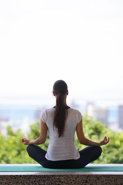 meditation doing by a girl